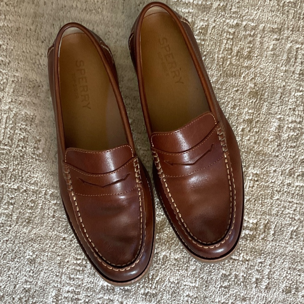 Sperry Men's Tan Leather Slip-Ons